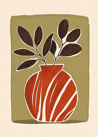 Rustic leaves and earthy tones bring life to the room.-1