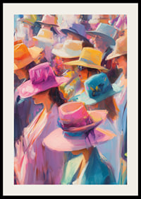 Colorful hats in a captivating symphony of summer happiness.-2
