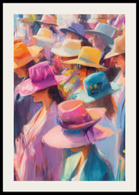 Sombreros coloridos en una sinfonía cautivadora de felicidad veraniega.-2