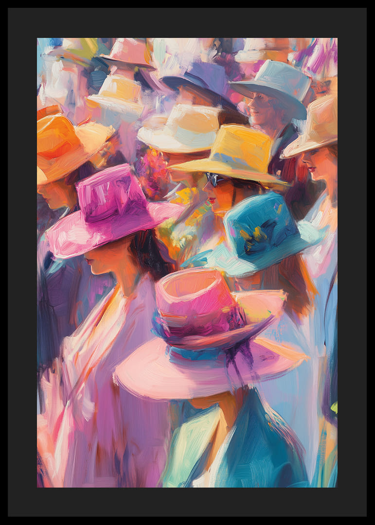 Sombreros coloridos en una sinfonía cautivadora de felicidad veraniega.-12