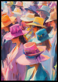 Colorful hats in a captivating symphony of summer happiness.-6