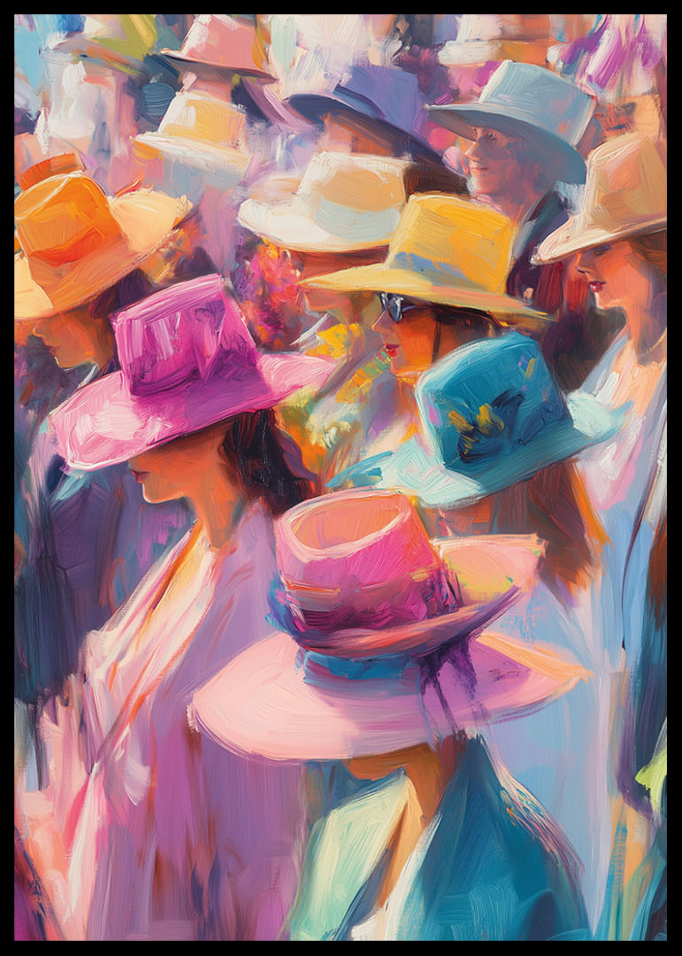 Colorful hats in a captivating symphony of summer happiness.-12