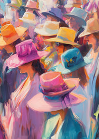 Colorful hats in a captivating symphony of summer happiness.-7
