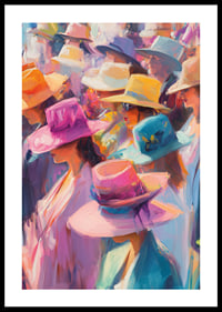 Colorful hats in a captivating symphony of summer happiness.-0