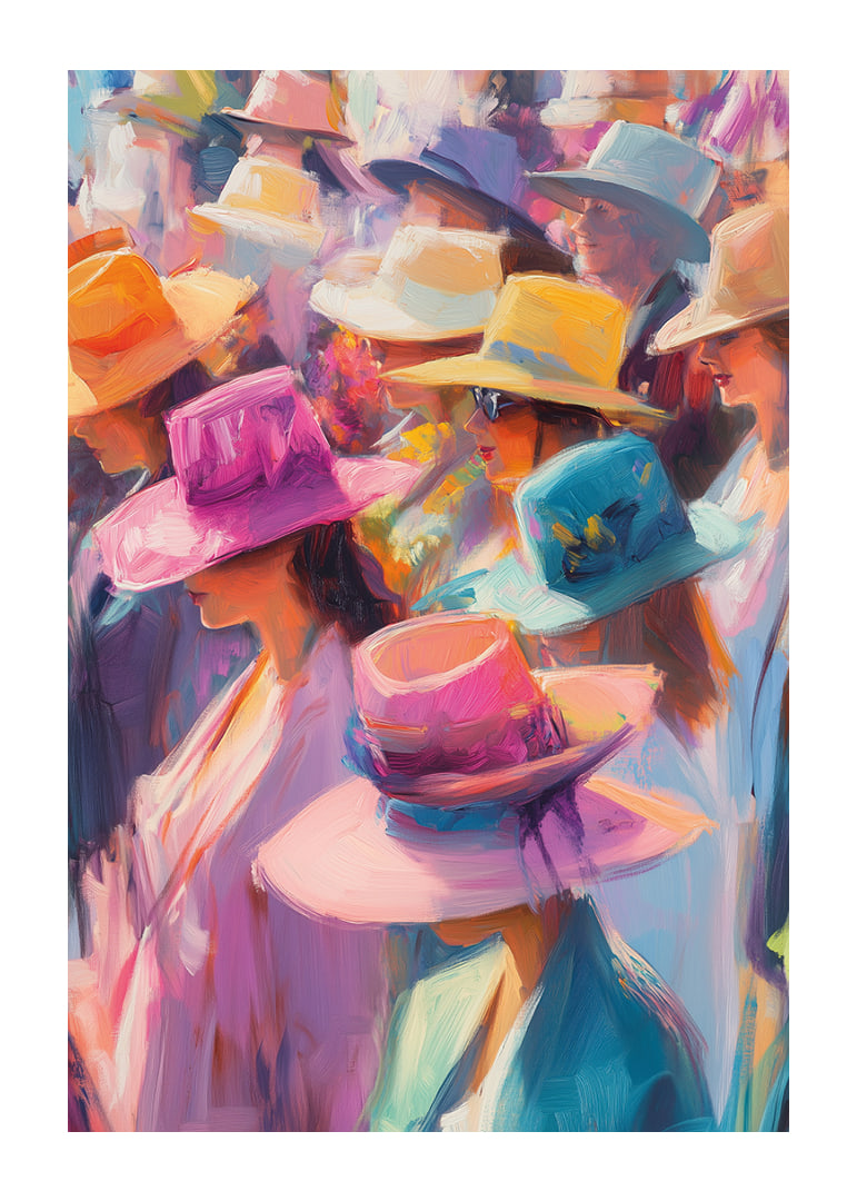 Colorful hats in a captivating symphony of summer happiness.-12