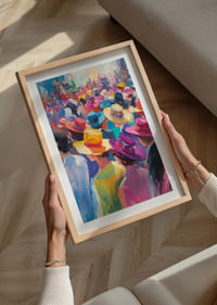 Brilliant hats in a lively crowd of colorful individuals.-4