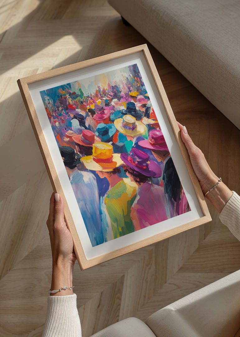 Brilliant hats in a lively crowd of colorful individuals.-12