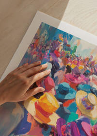 Brilliant hats in a lively crowd of colorful individuals.-5