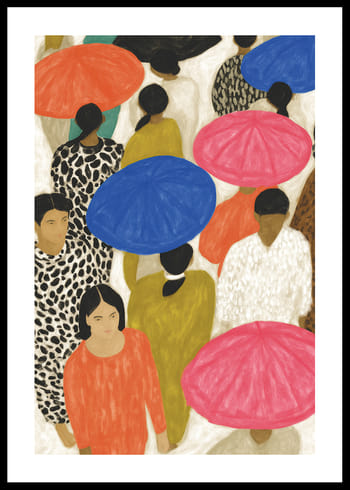 Póster Colorful Parasol Parade