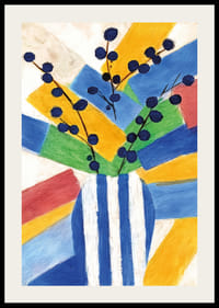 Färgsprakande poster med abstrakta geometriska former.-2