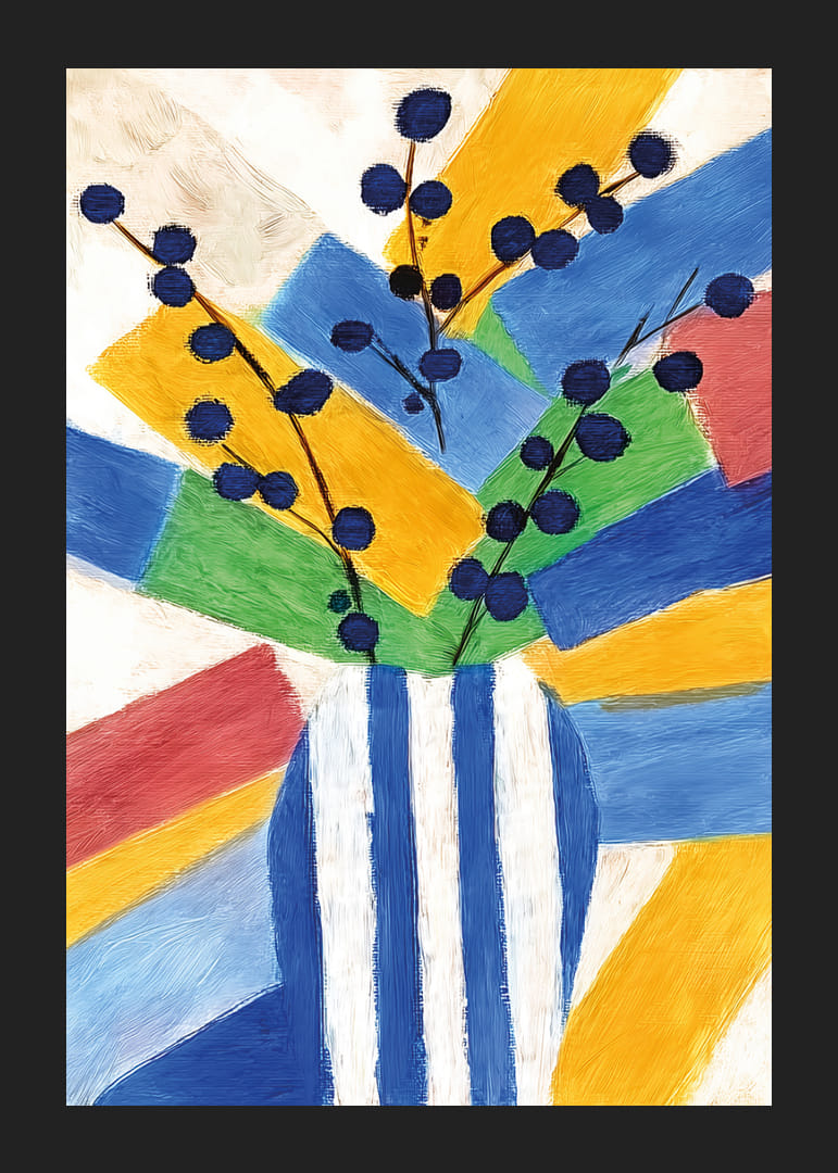 Färgsprakande poster med abstrakta geometriska former.-12