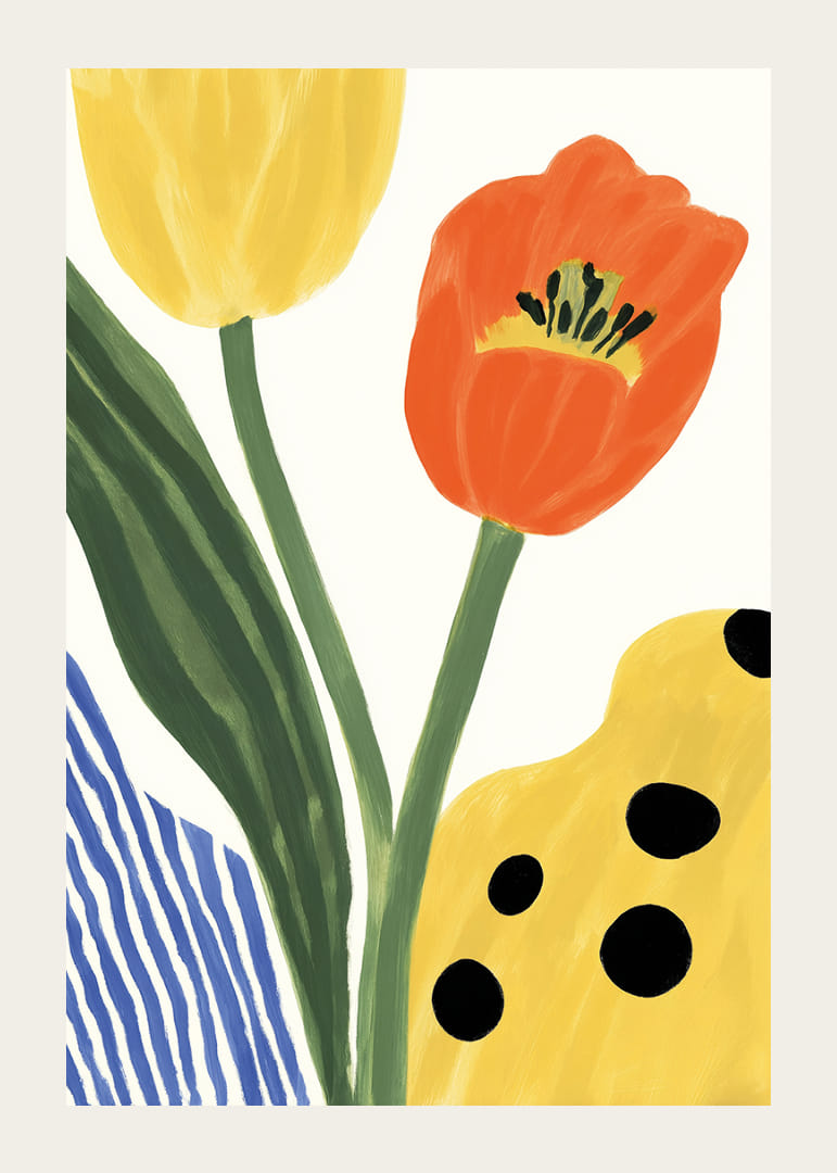 Živé farby tulipánov v harmonickej kompozícii.-12