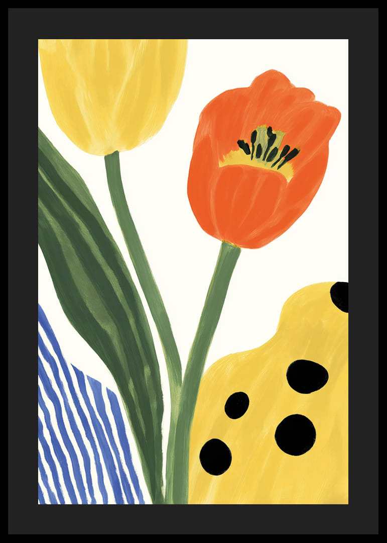 Živé farby tulipánov v harmonickej kompozícii.-12