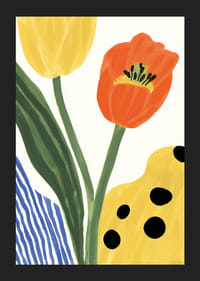 Živé farby tulipánov v harmonickej kompozícii.-5