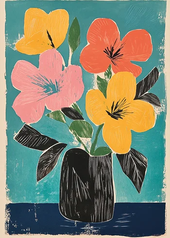 Poster Vibrant Colorful Bouquet