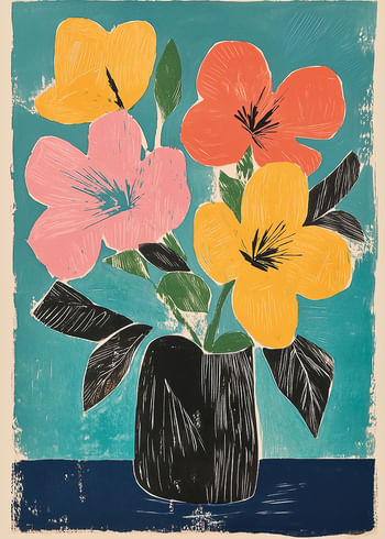 Poster Vibrant Colorful Bouquet