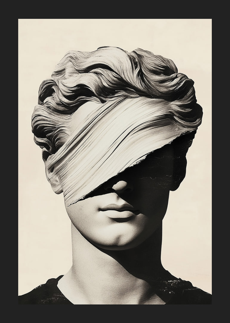 Elegant beeld met mysterieus lint voor de ogen.-12