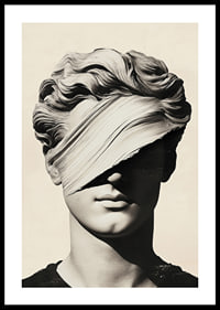 Elegant beeld met mysterieus lint voor de ogen.-0