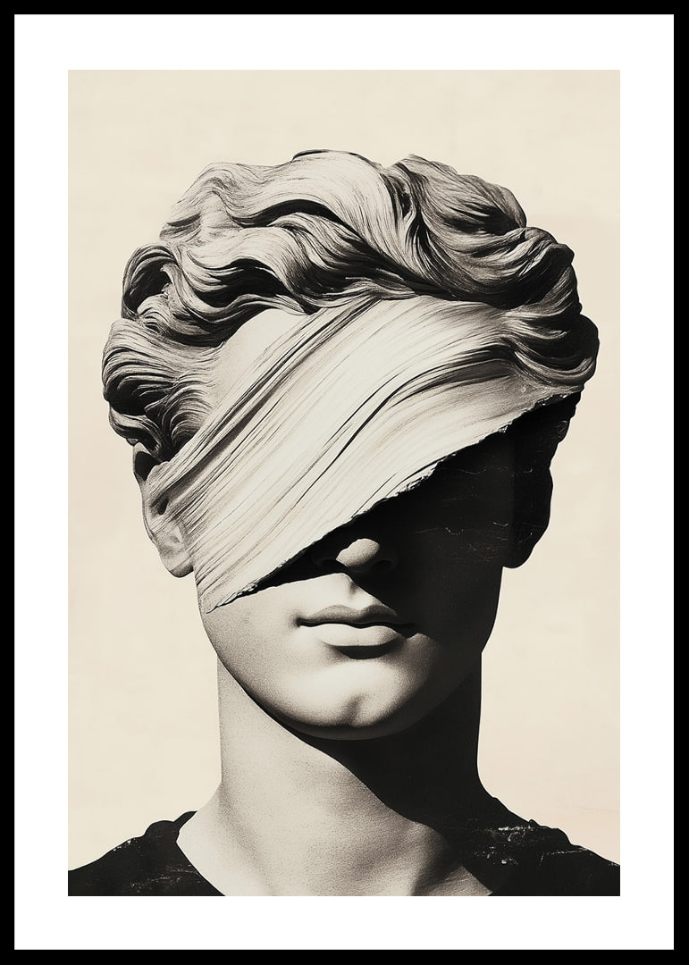 Elegant beeld met mysterieus lint voor de ogen.-12