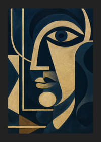 Ett magiskt ögonblick av geometrisk elegans och gyllene toner.-5