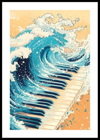 Plakat Piano Waves