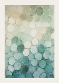 Soft blue and green circles create a calm and harmonious impression.-3