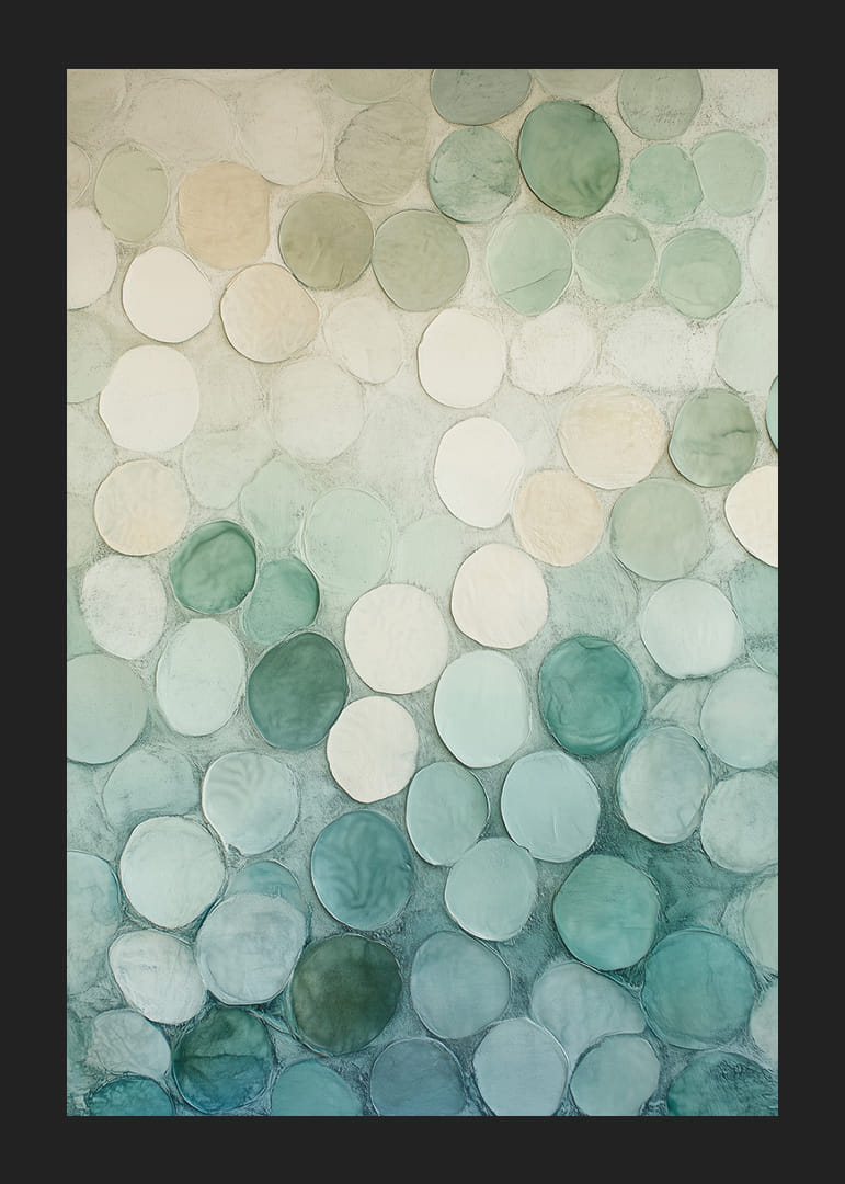 Soft blue and green circles create a calm and harmonious impression.-12