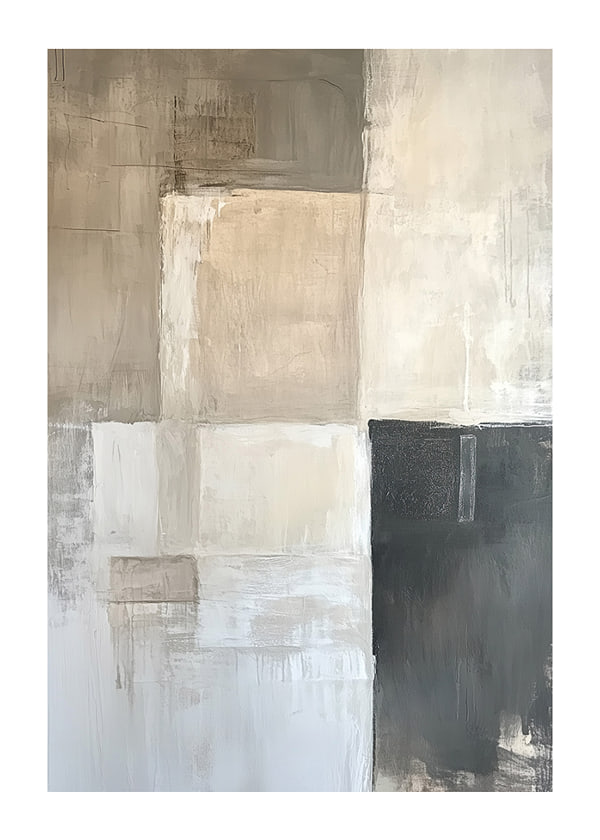 Póster Neutral Abstract Harmony
