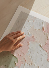 Soft pastel tones evoke calm and harmony in an artistic expression.-9