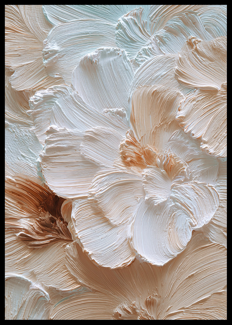 Soft brushstrokes of flowers in creamy pastel tones.-12