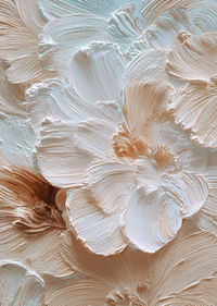 Soft brushstrokes of flowers in creamy pastel tones.-3