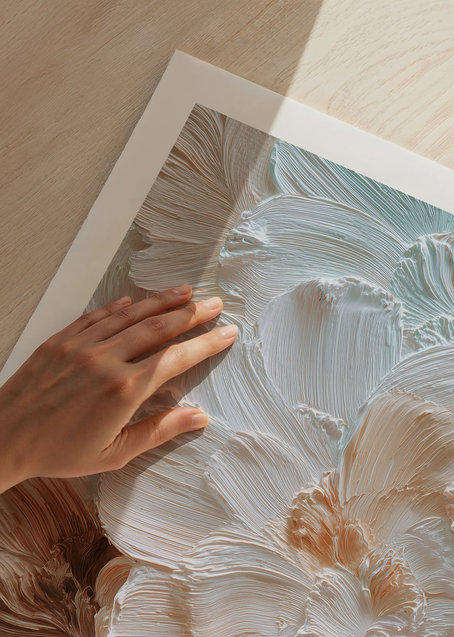 Soft brushstrokes of flowers in creamy pastel tones.-12