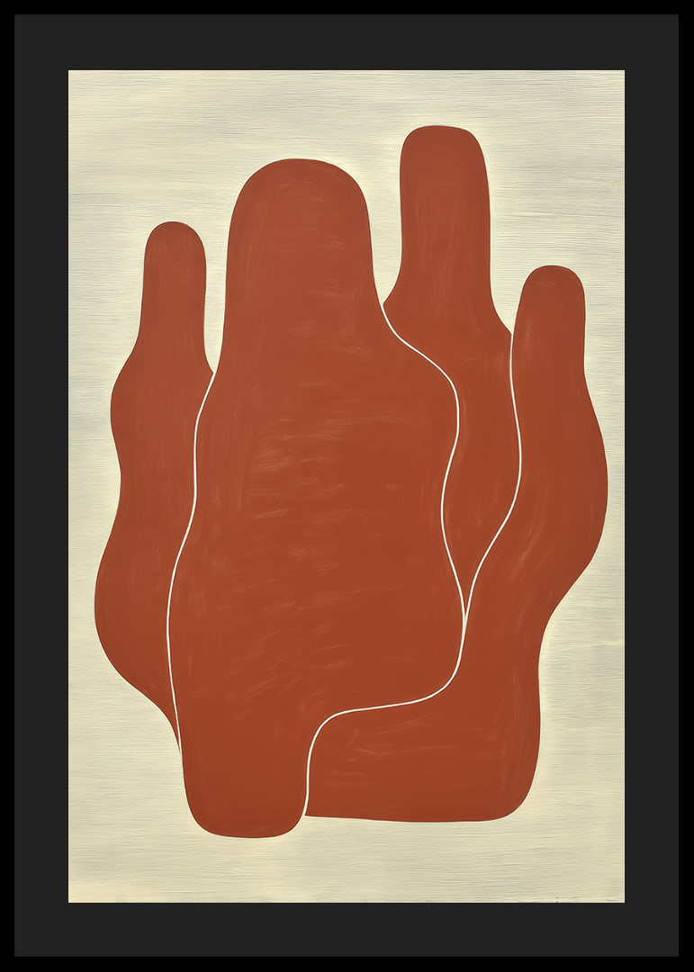 Organic shapes in earthy tones create calm and balance.-12