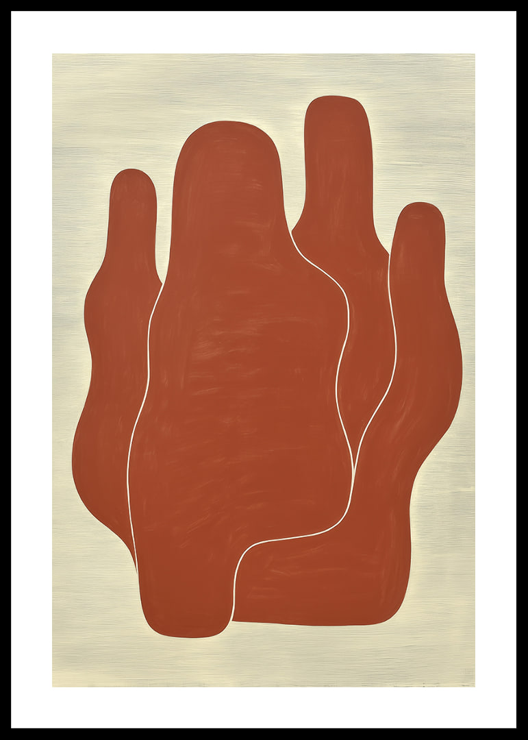 Organic shapes in earthy tones create calm and balance.-12