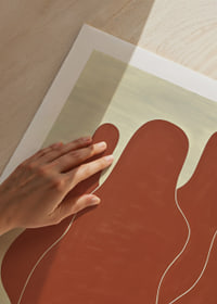 Organic shapes in earthy tones create calm and balance.-9