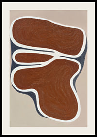 Organic shapes in earthy tones create calm and harmony.-2