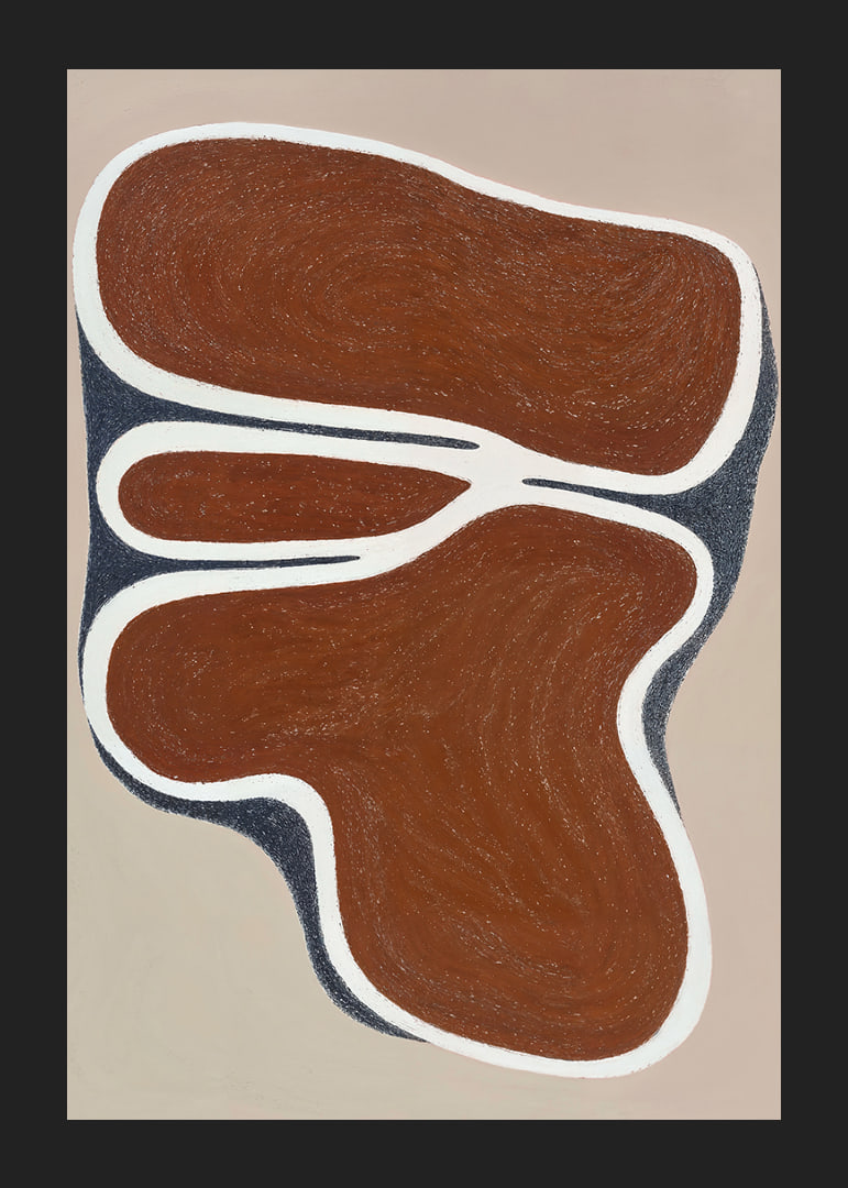Organic shapes in earthy tones create calm and harmony.-12