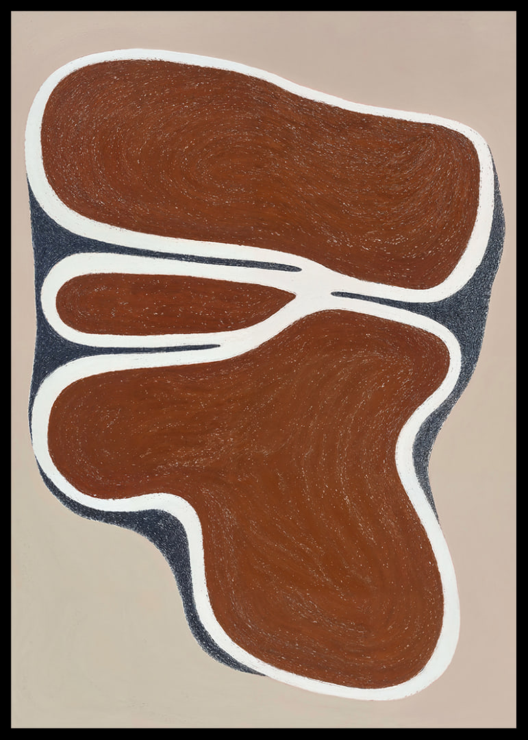 Organic shapes in earthy tones create calm and harmony.-12