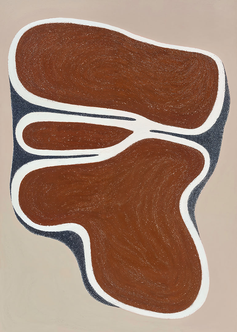 Organic shapes in earthy tones create calm and harmony.-12