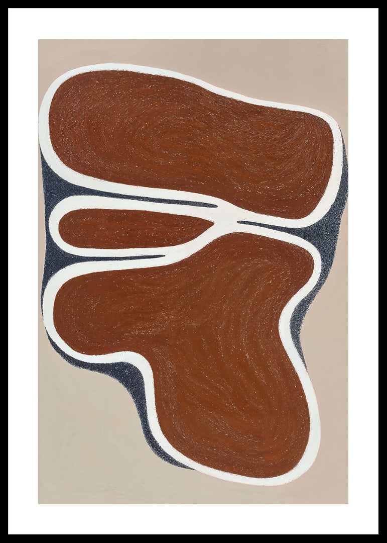 Organic shapes in earthy tones create calm and harmony.-12