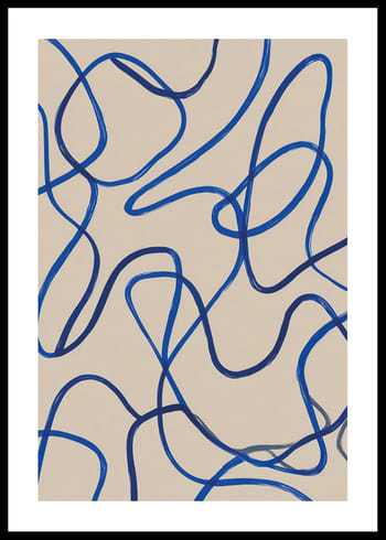 Poster Fluid Blue Trails