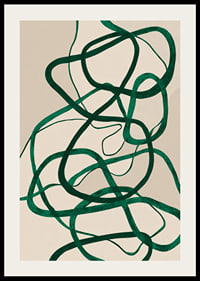 Green streaks on a beige background create a symphonic impression.-2