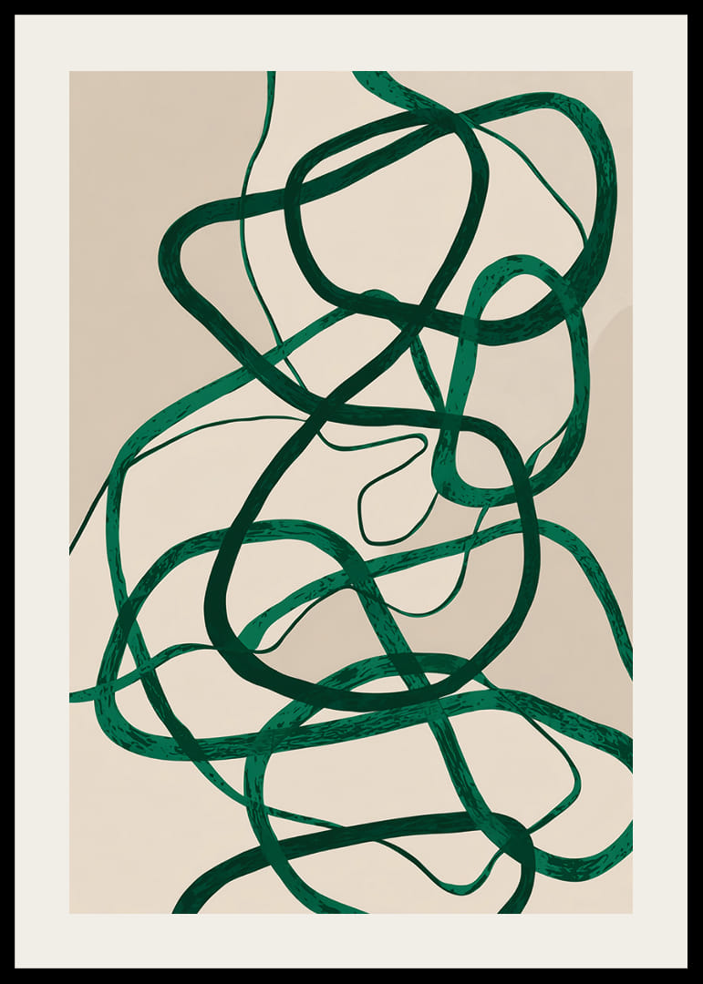 Grüne Streifen auf beigem Untergrund erzeugen einen symphonischen Eindruck.-12