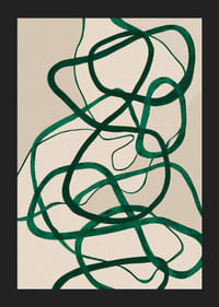 Grüne Streifen auf beigem Untergrund erzeugen einen symphonischen Eindruck.-5