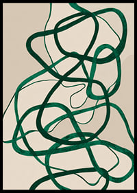 Green streaks on a beige background create a symphonic impression.-6