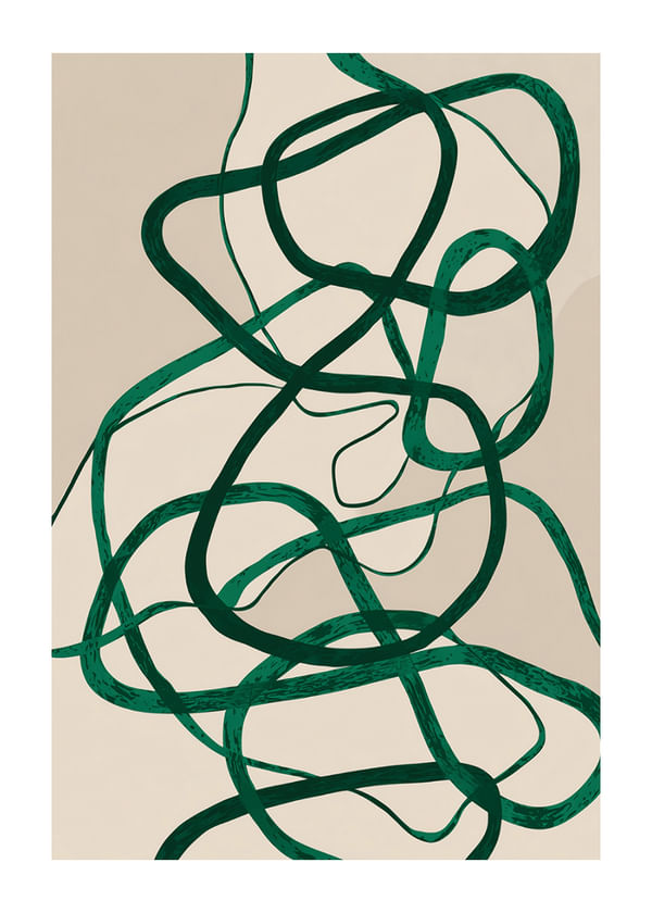 Plagát Abstract Emerald Dance