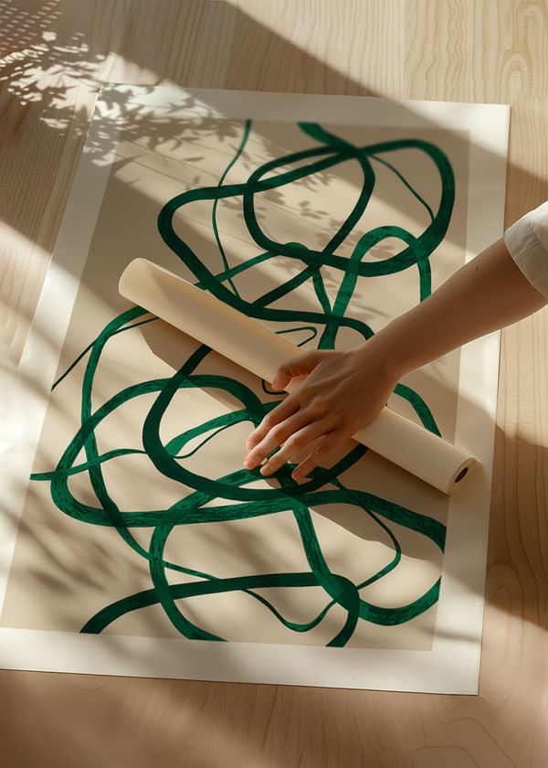 Poster Abstract Emerald Dance crossfade