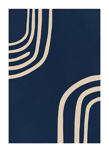 Poster Abstract Navy Rhythms