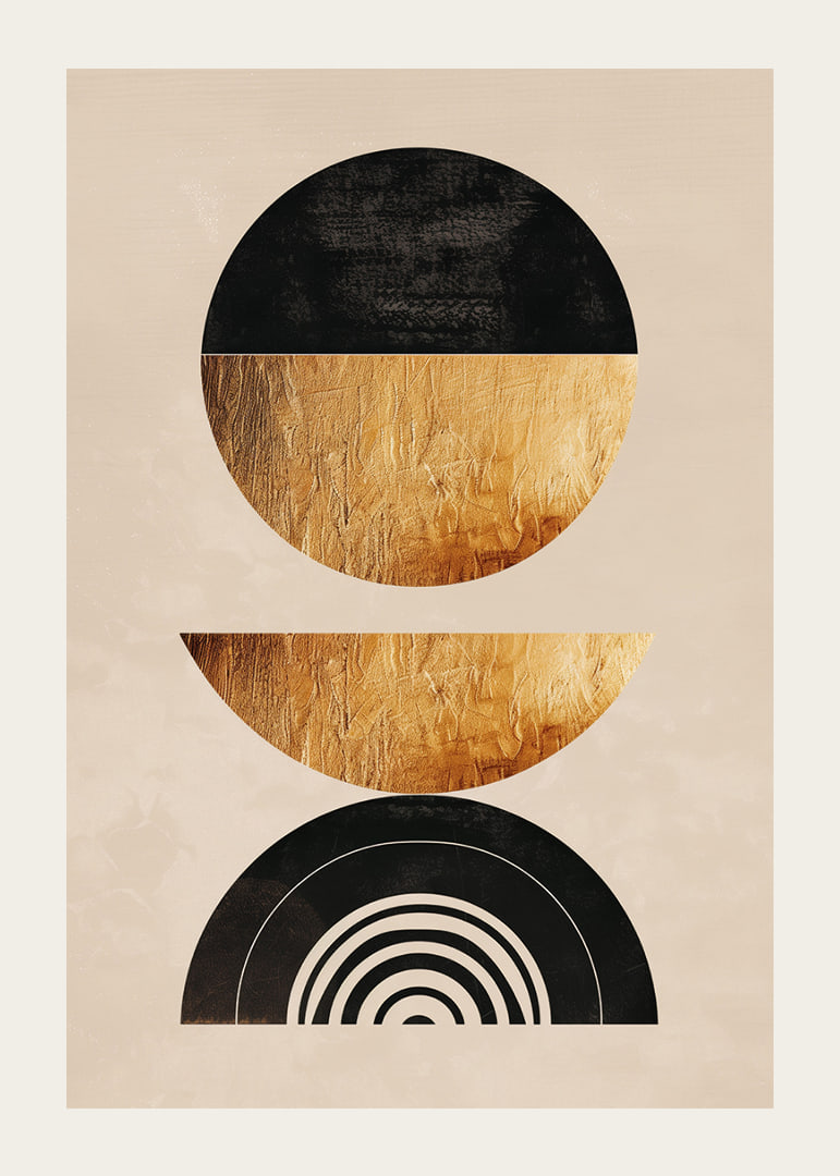 Elegant geometry with golden tones creates modern harmony.-12