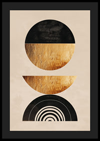 Elegant geometry with golden tones creates modern harmony.-4